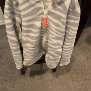 Perfect for winter girls zebra print hooded jacket size5/6